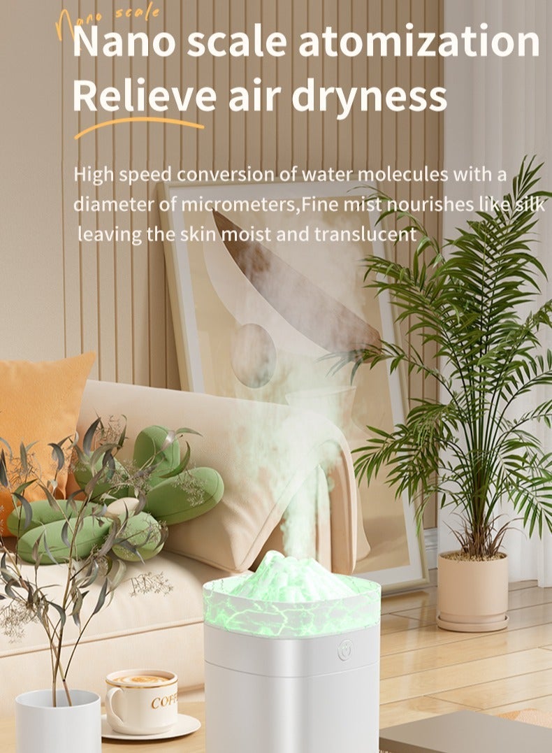 Essential Oil Diffuser, Flame Humidifier with 7 Colors Flame Light, Super Quiet Air Humidifier, Electric Aroma Diffuser, Waterless Auto-Off for Home Office Room Yoga Studio, 400ml - Image 2